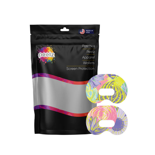 Neon Floral Patch Pro Tape Designed for Medtronic CGM - Pump Peelz