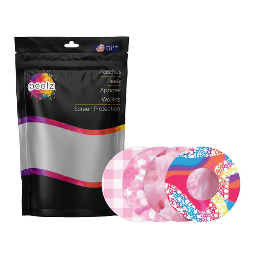 Pink Dream Variety Patch+ Tape Designed for the FreeStyle Libre 2 - Pump Peelz
