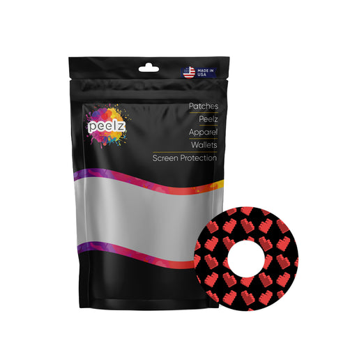 Pixel Hearts Patch+ Tape Designed for the FreeStyle Libre 3 - Pump Peelz