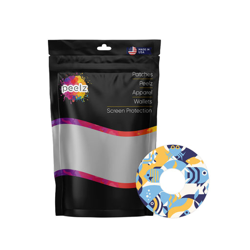 Underwater Abstract Patch+ Tape Designed for the FreeStyle Libre 3 - Pump Peelz