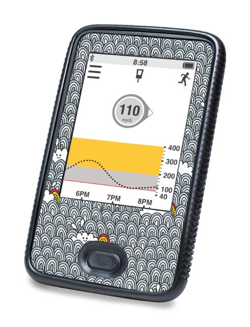 Happy Clouds For Dexcom G6© Touchscreen Receiver Peelz Continuous Glucose Monitor