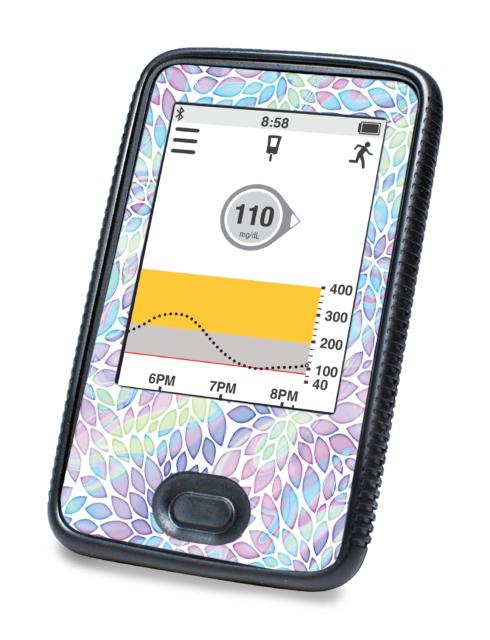 Iridescent Dahlia For Dexcom G6© Touchscreen Receiver Peelz Continuous Glucose Monitor