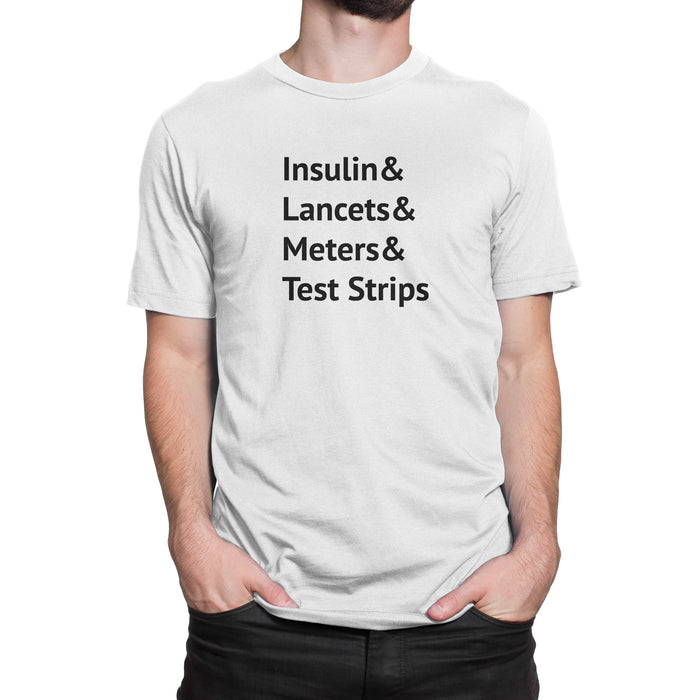 Diabetes&&& Mens T-Shirt S / White Activewear Shirts