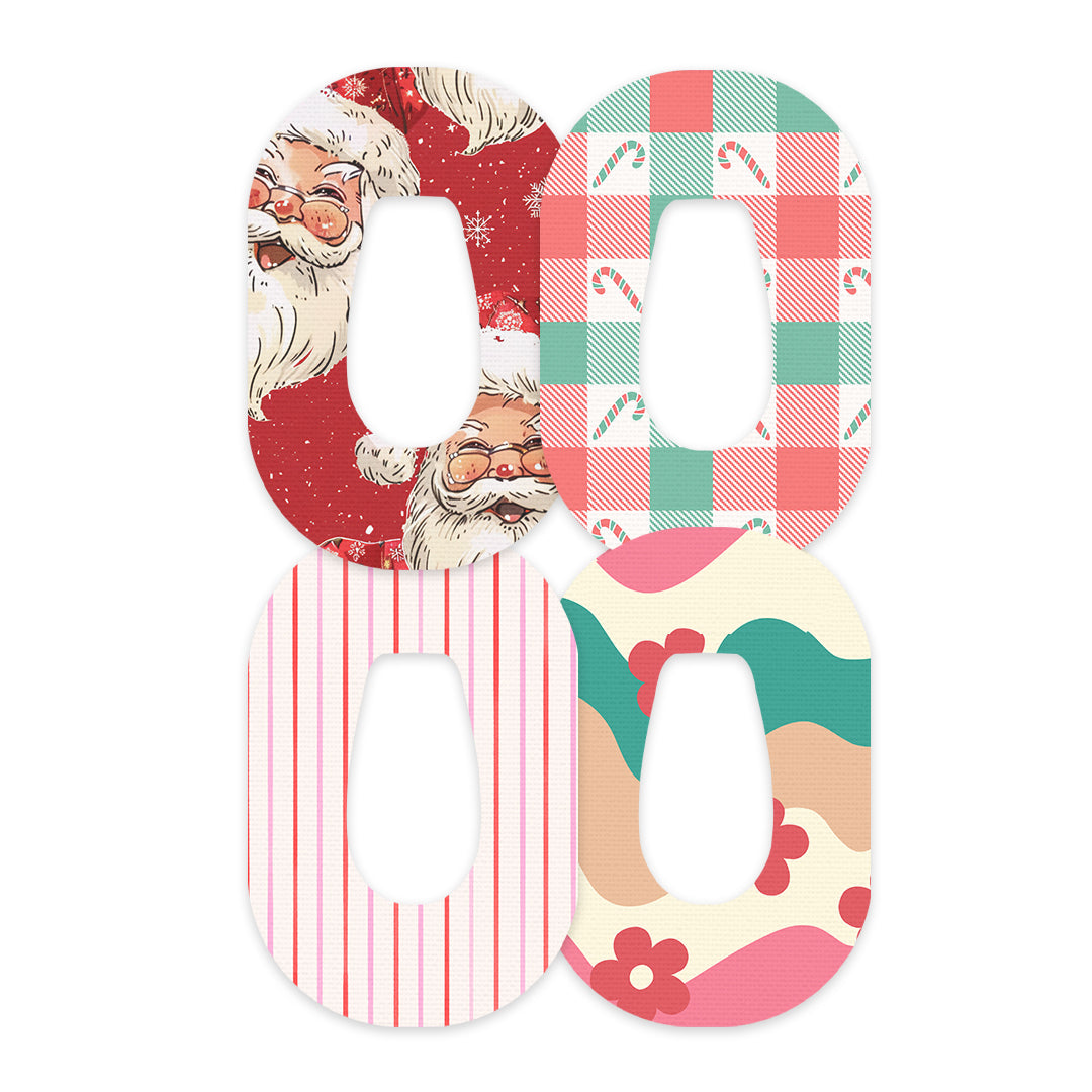 Retro Merry Variety Dexcom G6 Patch Tape - Pump Peelz