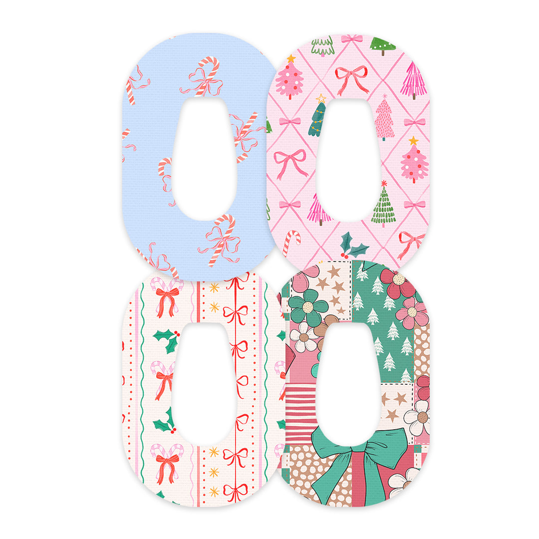 Pretty in Pink Holiday Variety Dexcom G6 Patch Tape - Pump Peelz