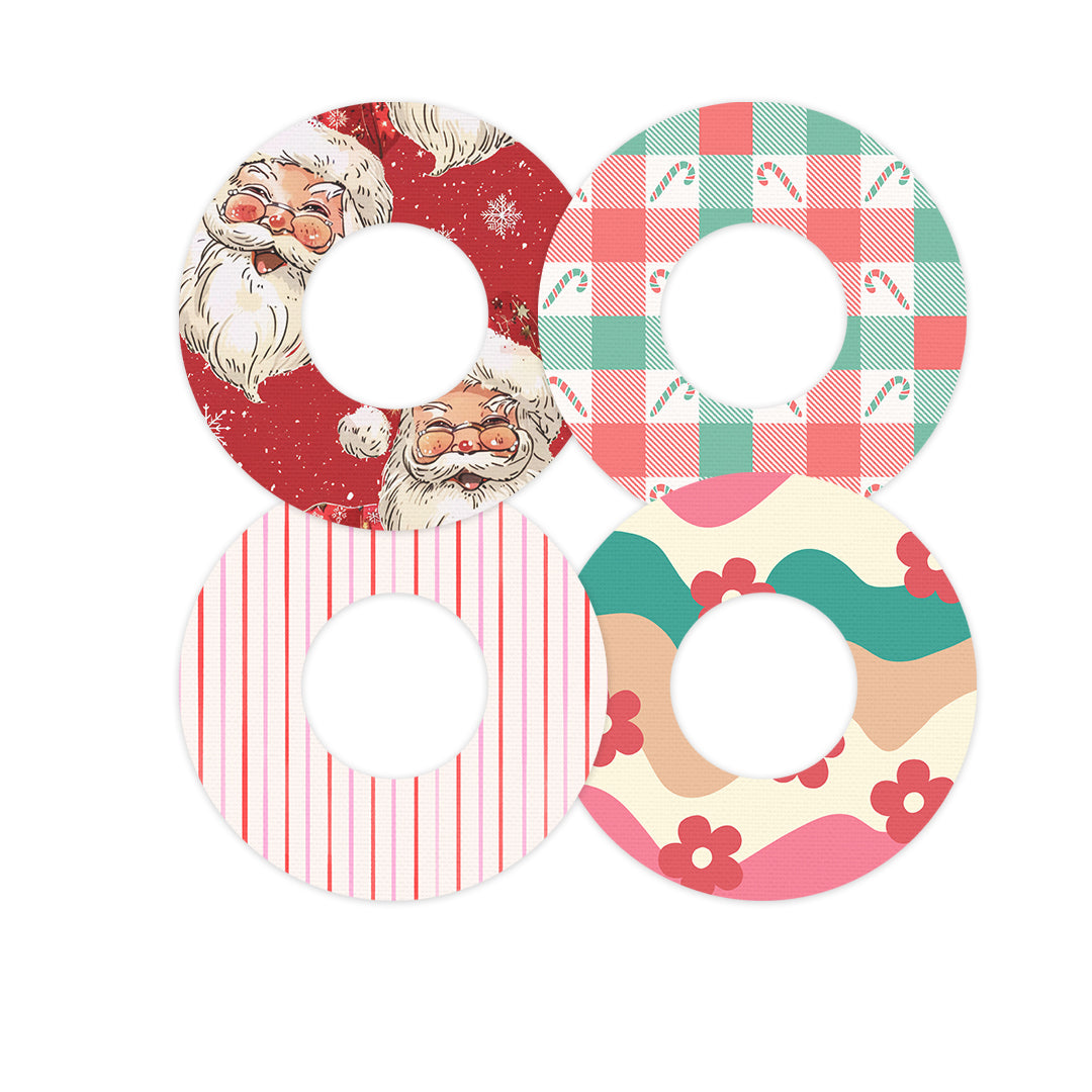 Retro Merry Variety Patch  Tape Designed for the FreeStyle Libre 2 - Pump Peelz