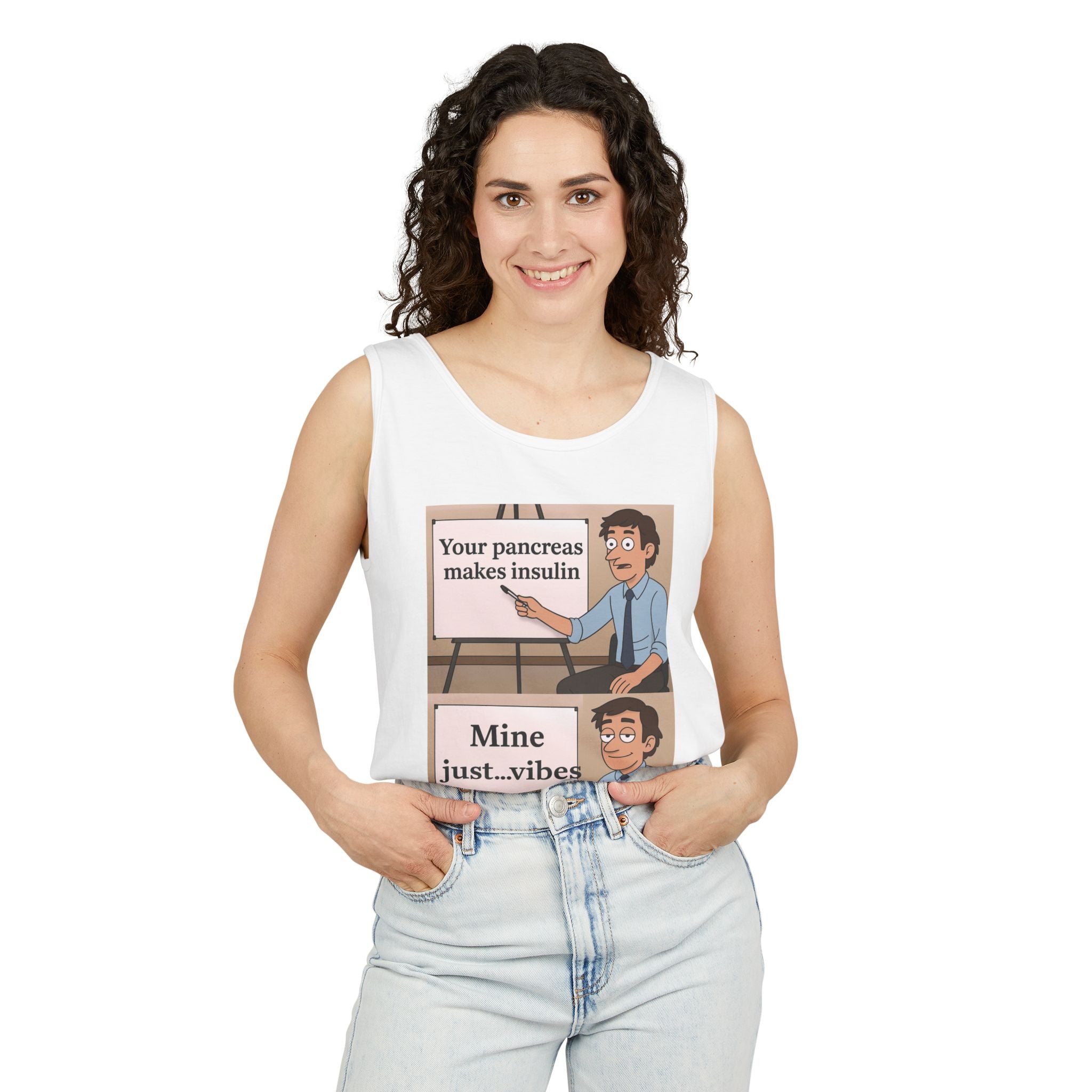 Pancreas Vibes Unisex Garment-Dyed Tank Top