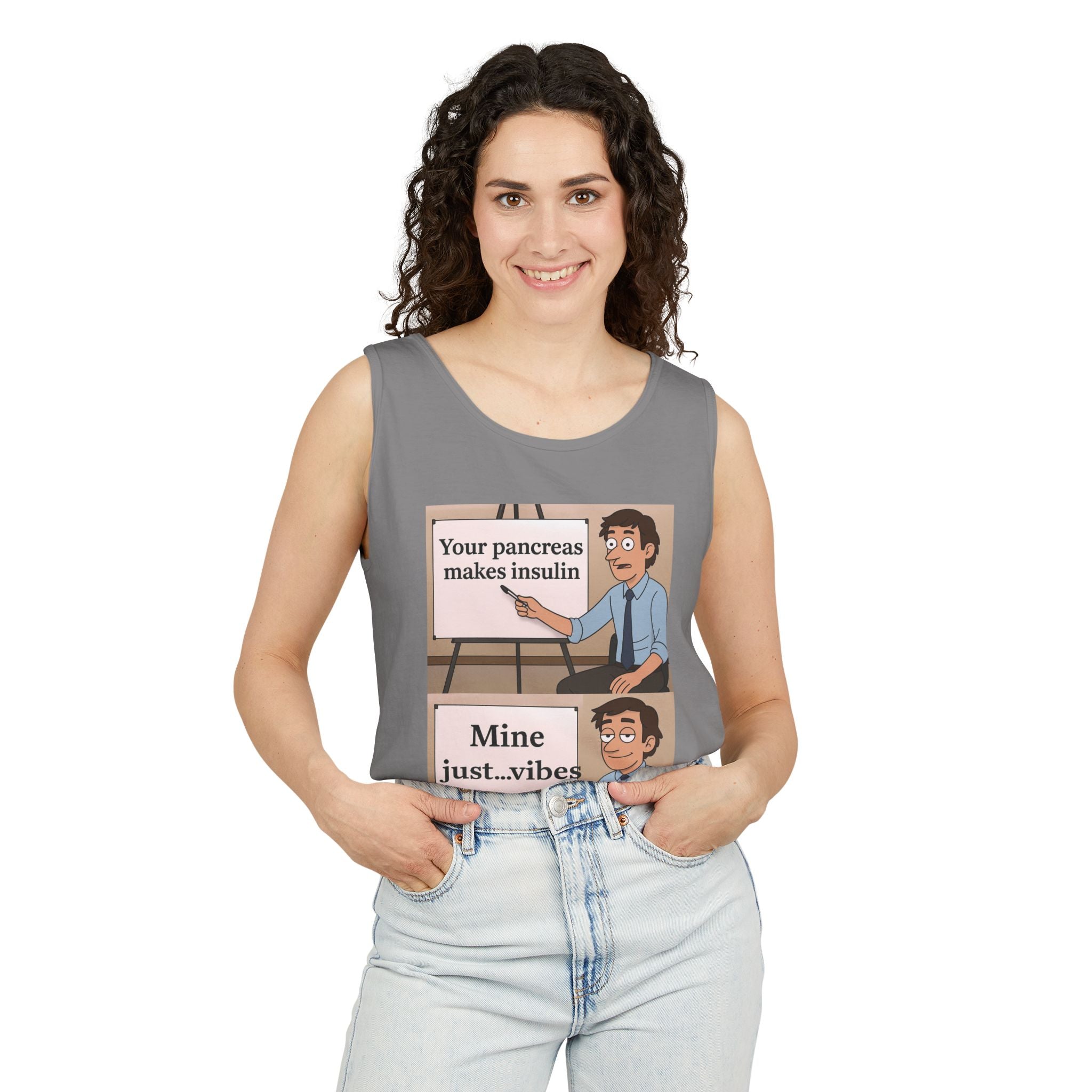 Pancreas Vibes Unisex Garment-Dyed Tank Top
