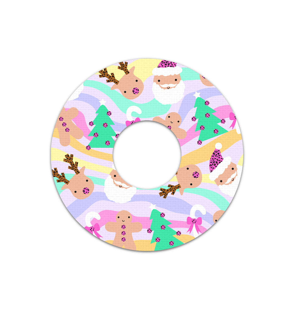 Christmas Pastel FreeStyle Libre 3 Patch Tape - Pump Peelz