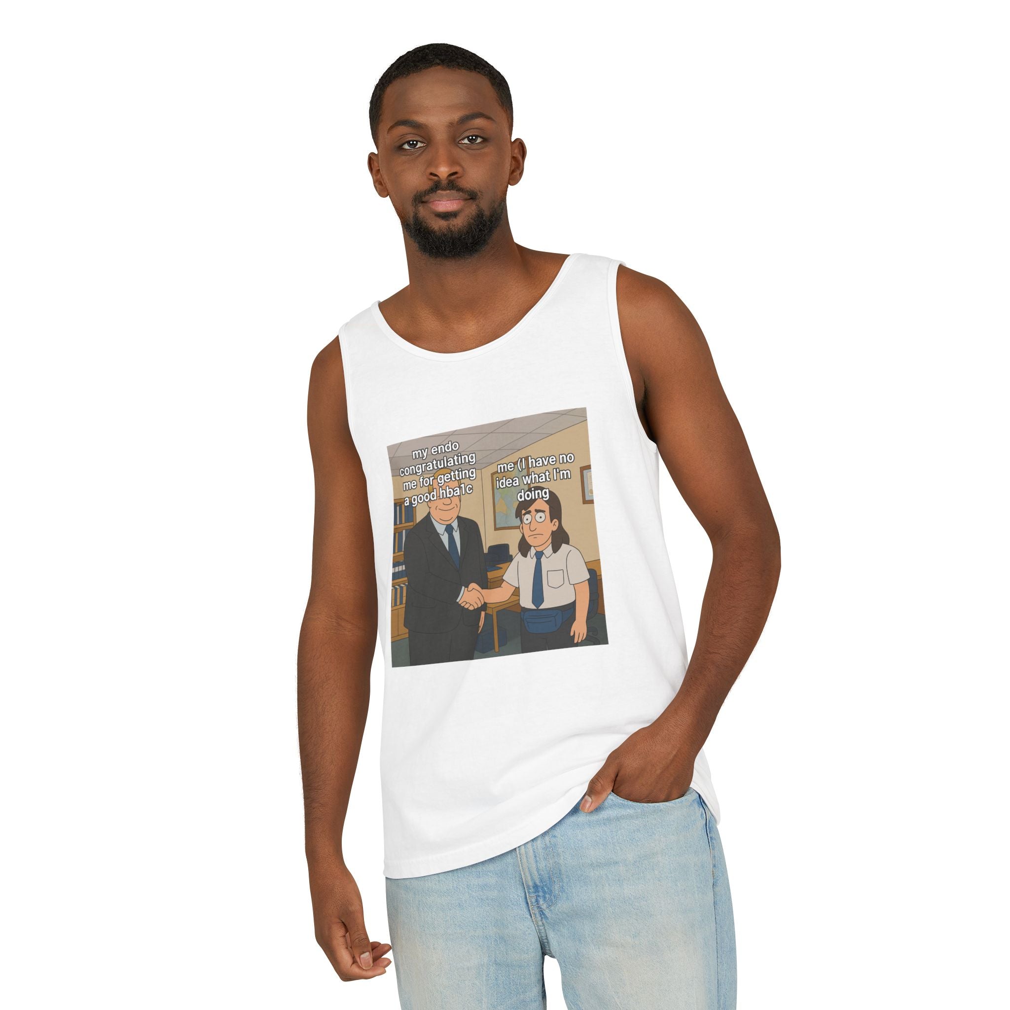HBA1C Unisex Garment-Dyed Tank Top