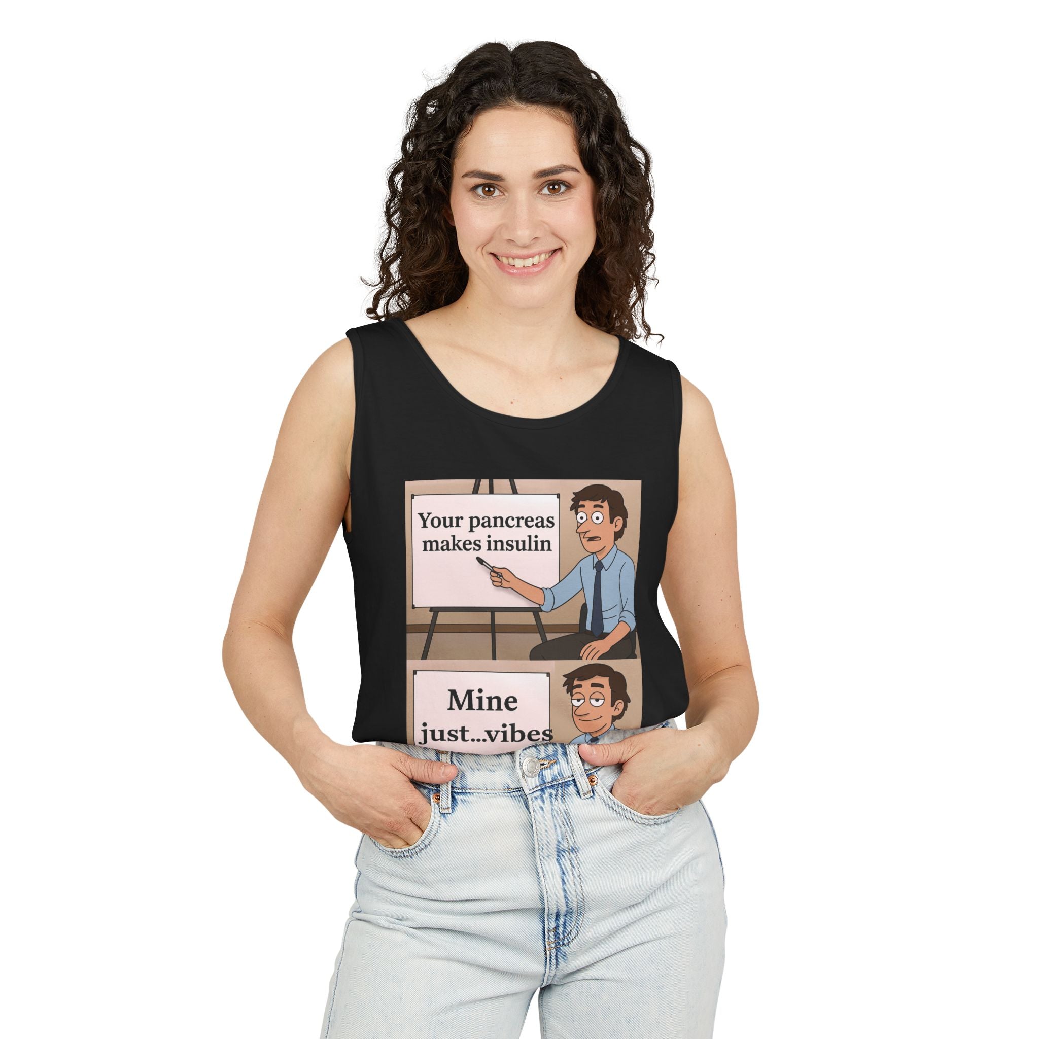 Pancreas Vibes Unisex Garment-Dyed Tank Top