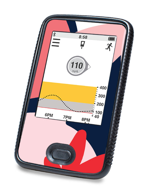 Abstract Flower For Dexcom G6© Touchscreen Receiver Peelz Continuous Glucose Monitor