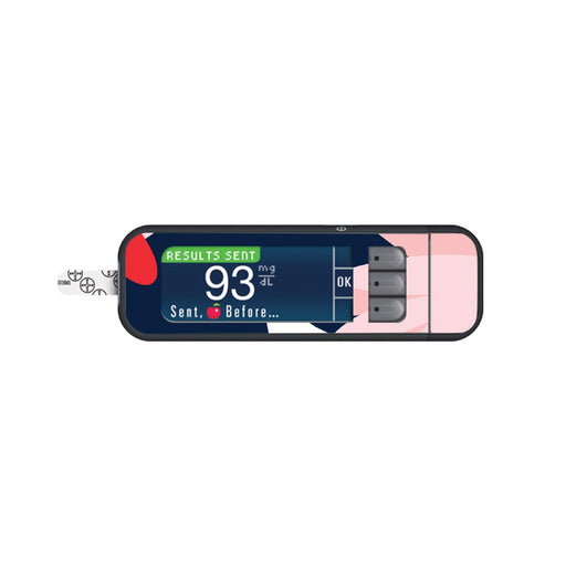 Abstract Flower Skin For Bayer Contour Next Glucometer Peelz Meters