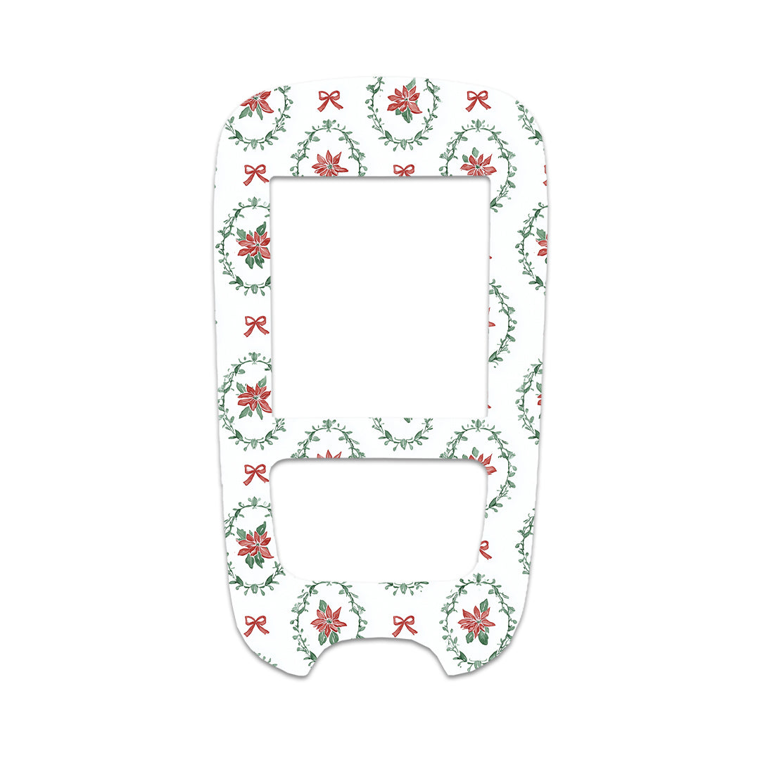 Poinsettia Parade Accu-Chek Guide Glucometer Sticker - Pump Peelz