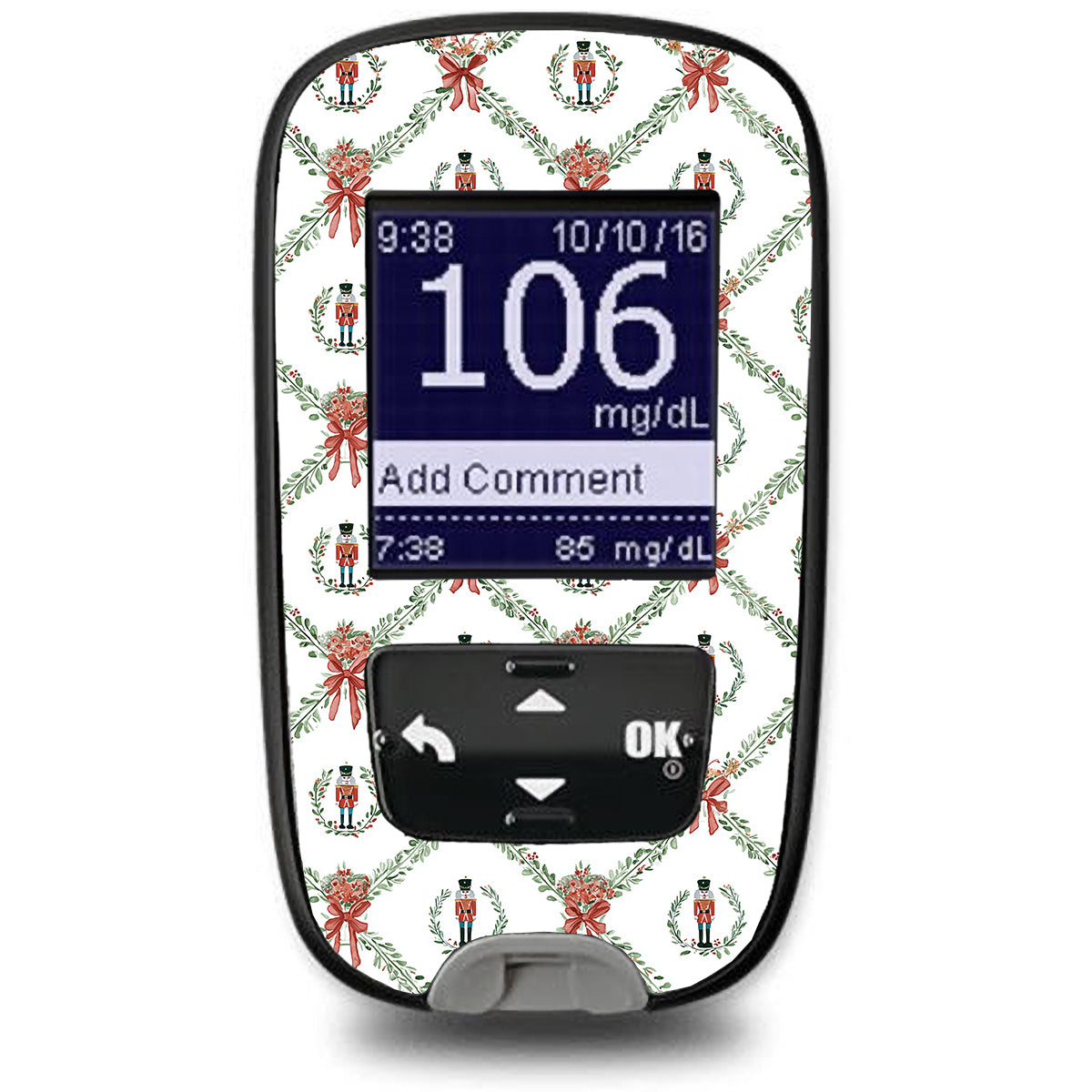 Nutcracker Noel Accu-Chek Guide Glucometer Sticker - Pump Peelz