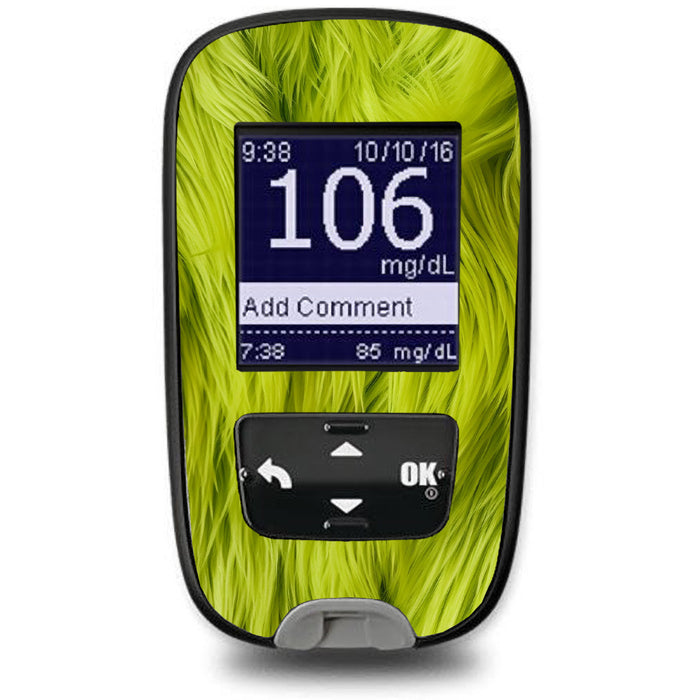 Green Fur Sticker for the Accu-Chek Guide Glucometer