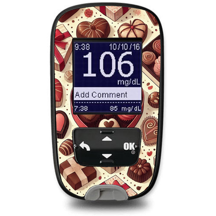 Chocolate Love Sticker for the Accu-Chek Guide Glucometer