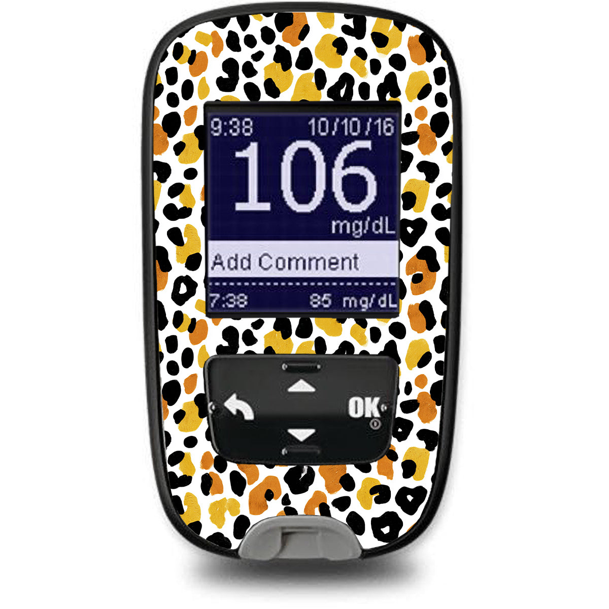 Golden Leopard Accu-Chek Guide Glucometer Sticker - Pump Peelz