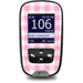 Pink Plaid Sticker for the Accu-Chek Guide Glucometer - Pump Peelz