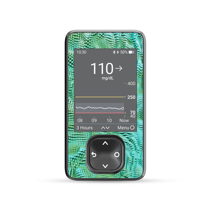 Aqua Ripple DEXCOM G7 and Stelo and G6 Touchscreen Receiver Sticker-Pump Peelz