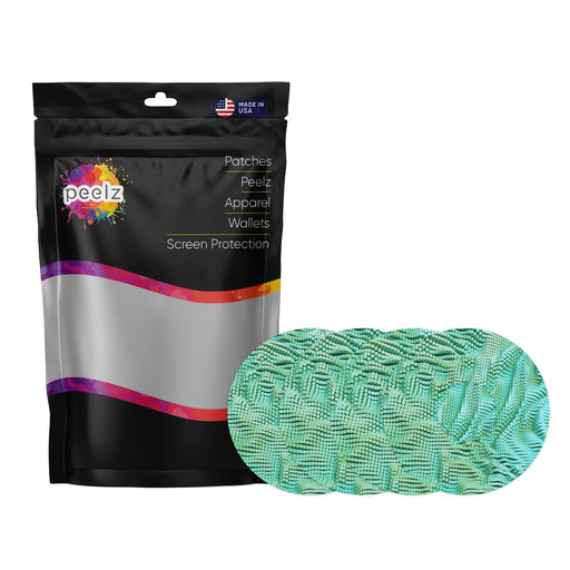 Aqua Ripple Patch Tape Designed for the FreeStyle Libre 3-Pump Peelz