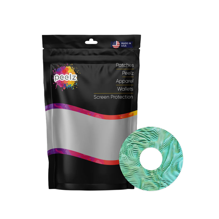 Aqua Ripple Patch Tape Designed for the FreeStyle Libre 3-Pump Peelz