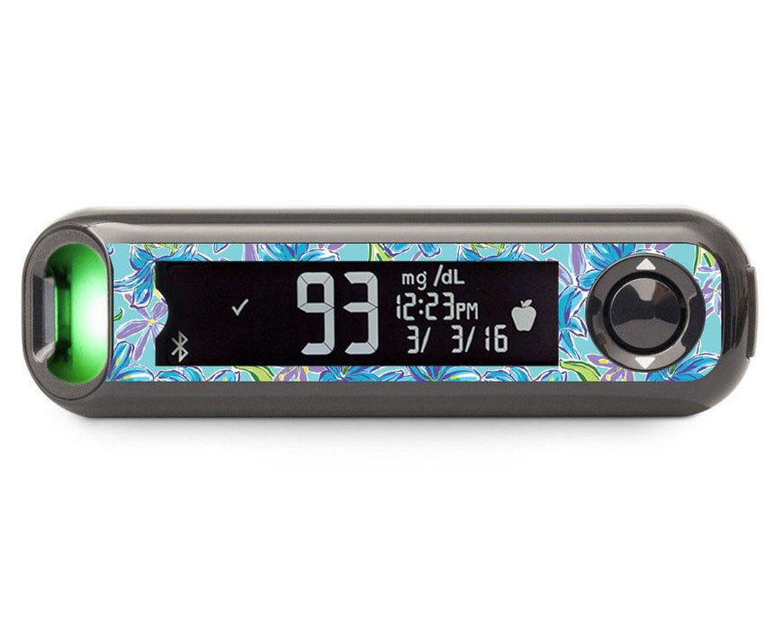 Azul Flowers For Bayer Contour© Next One Glucometer Peelz Contour Meters