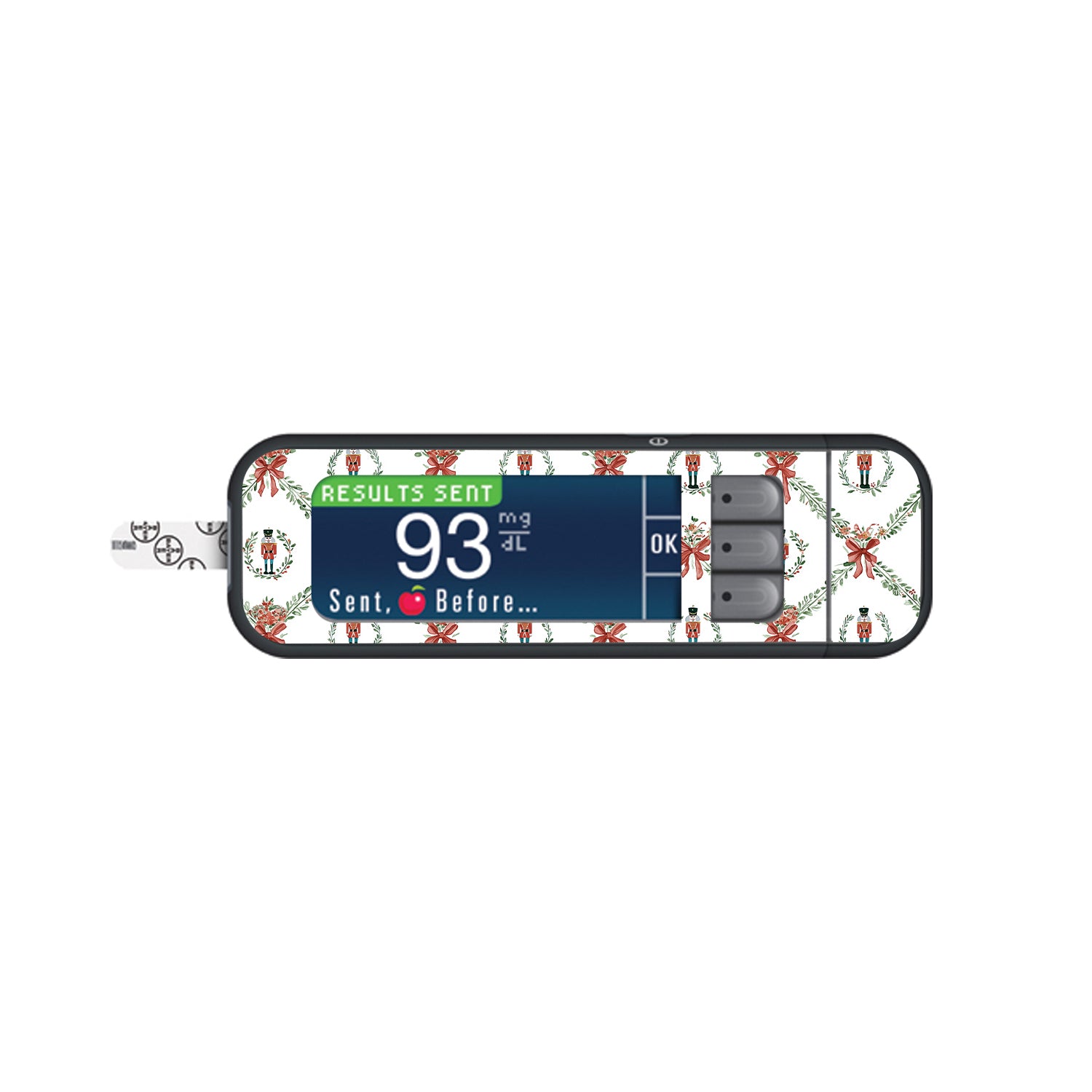 Nutcracker Noel Bayer Contour Next Glucometer Sticker - Pump Peelz