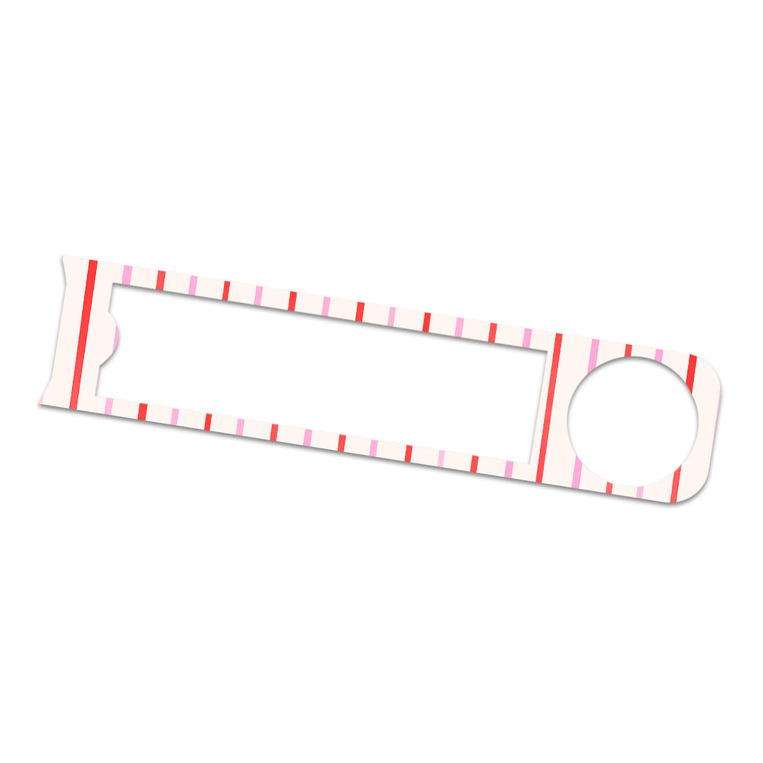 Peppermint Stripes Bayer Contour© Next One Glucometer Sticker - Pump Peelz