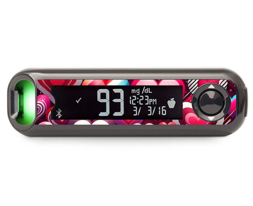 Sparkly Hearts Bayer Contour© Next One Glucometer