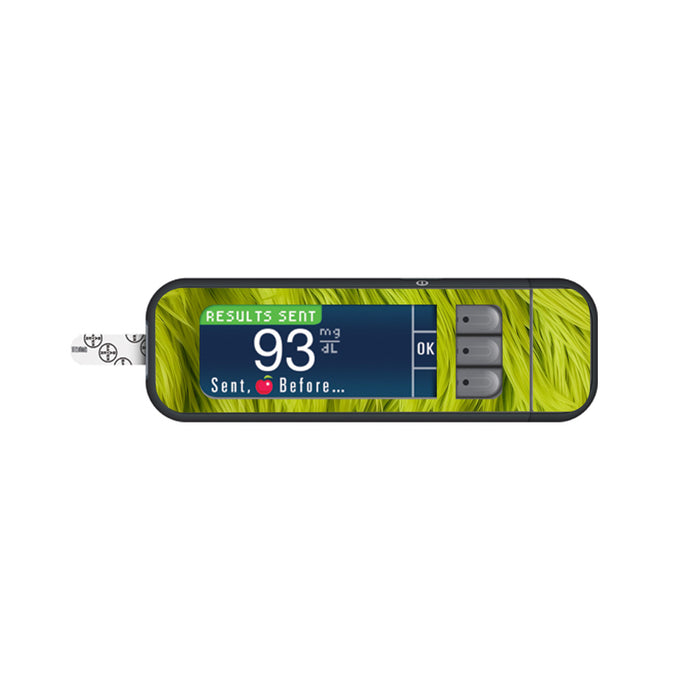 Green Fur Sticker for Bayer Contour Next Glucometer