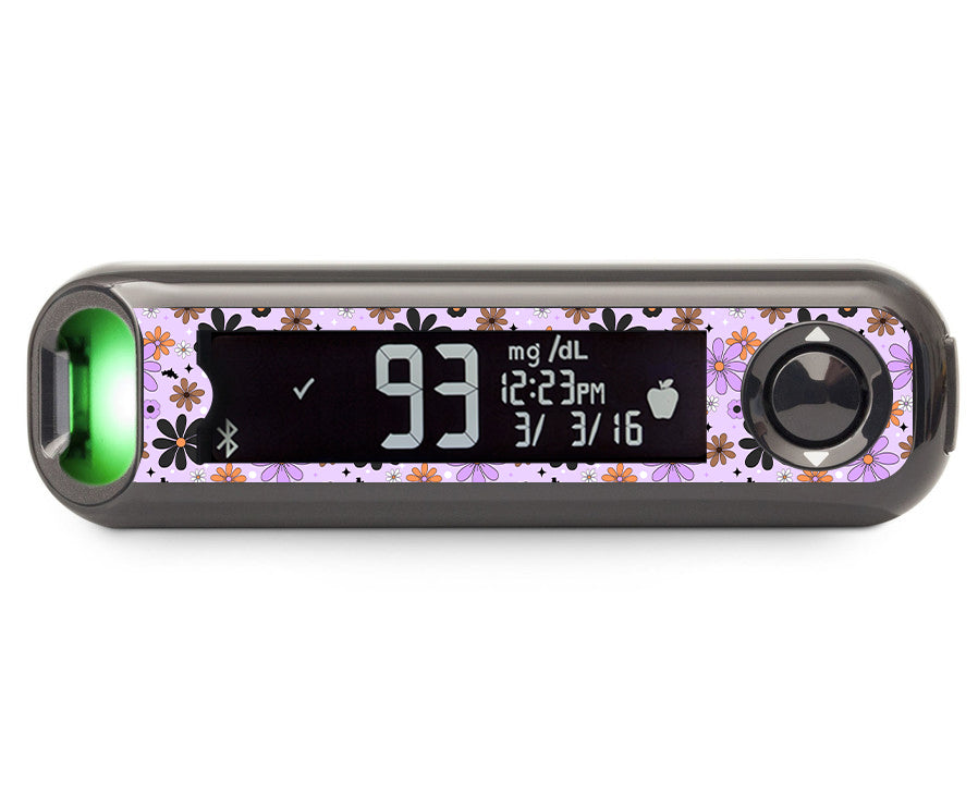 Batty Blooms Bayer Contour© Next One Glucometer Sticker - Pump Peelz