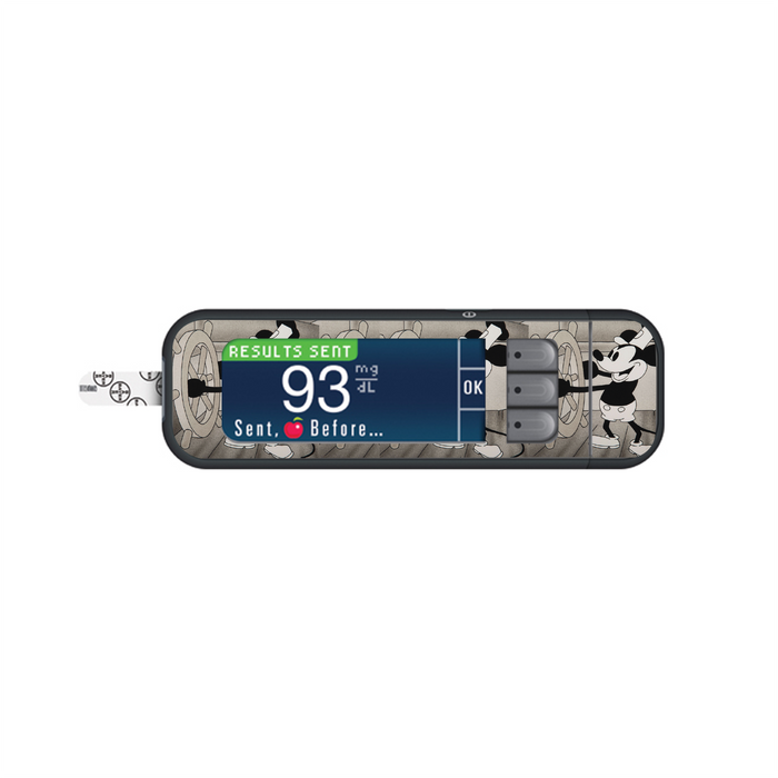 Steamboat Willie Sticker for Bayer Contour Next Glucometer