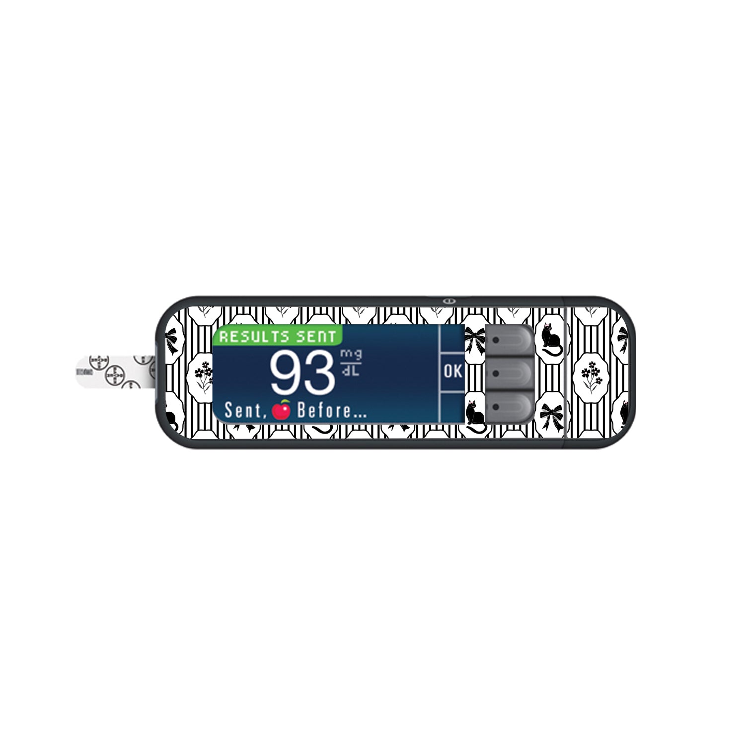 Midnight Cat Bayer Contour Next Glucometer Sticker - Pump Peelz