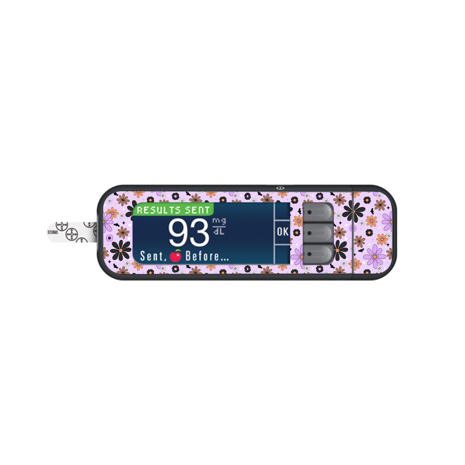 Batty Blooms Bayer Contour Next Glucometer Sticker - Pump Peelz