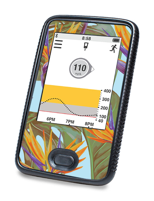 Birds Of Paradise For Dexcom G6© Touchscreen Receiver Peelz Continuous Glucose Monitor