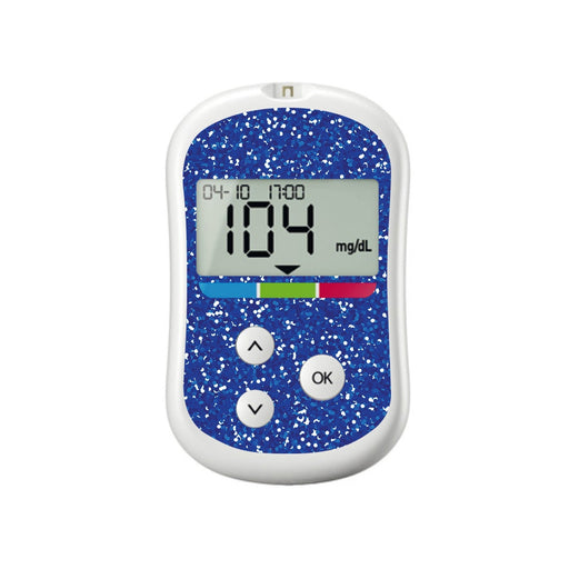 Blue Confetti For Onetouch Verio Flex Glucometer Peelz