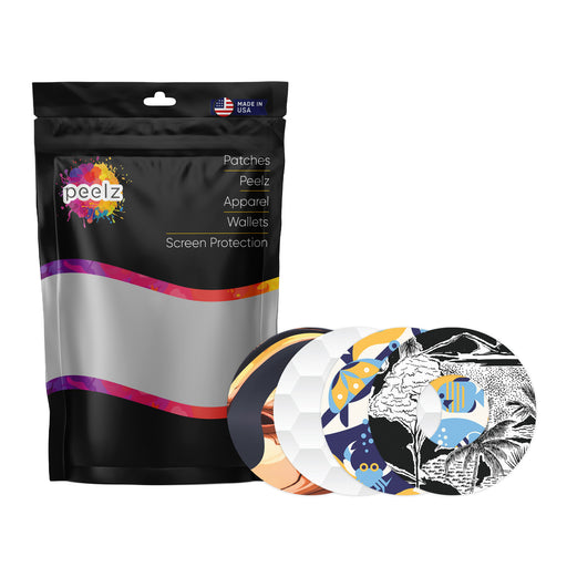 Boys Summer Variety Patch+ Tape Designed for the FreeStyle Libre 2 - Pump Peelz