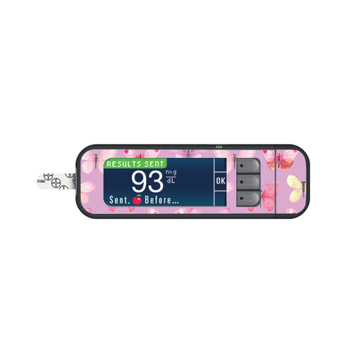 Butterflies Skin For Bayer Contour Next Glucometer Peelz Meters