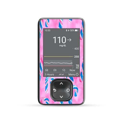 Candy Canes DEXCOM G7 and G6 Touchscreen Receiver Sticker-Pump Peelz