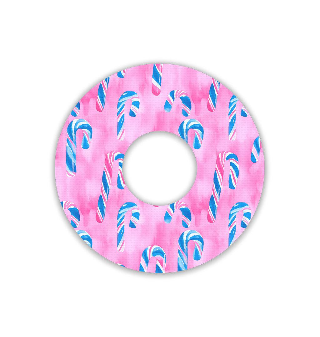 Candy Canes Patch Tape Designed for the FreeStyle Libre 3-Pump Peelz