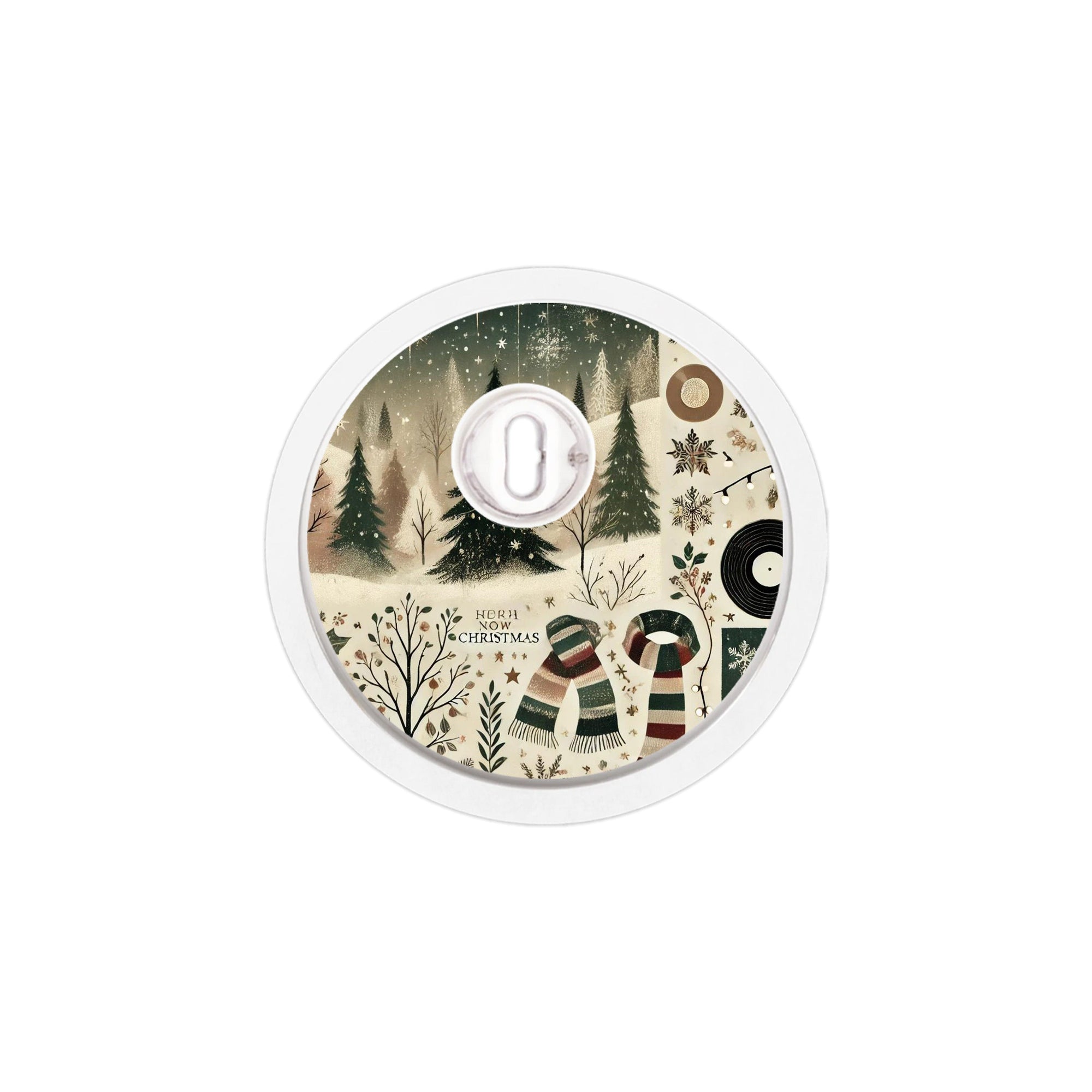 Cottagecore Christmas Sticker Designed for the FreeStyle Libre 3 Sensor-Pump Peelz