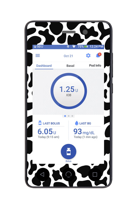 Cow Print Omnipod Dash Peelz For Pdm