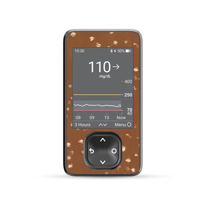 Deer Hide DEXCOM G7 and Stelo and G6 Touchscreen Receiver Sticker-Pump Peelz