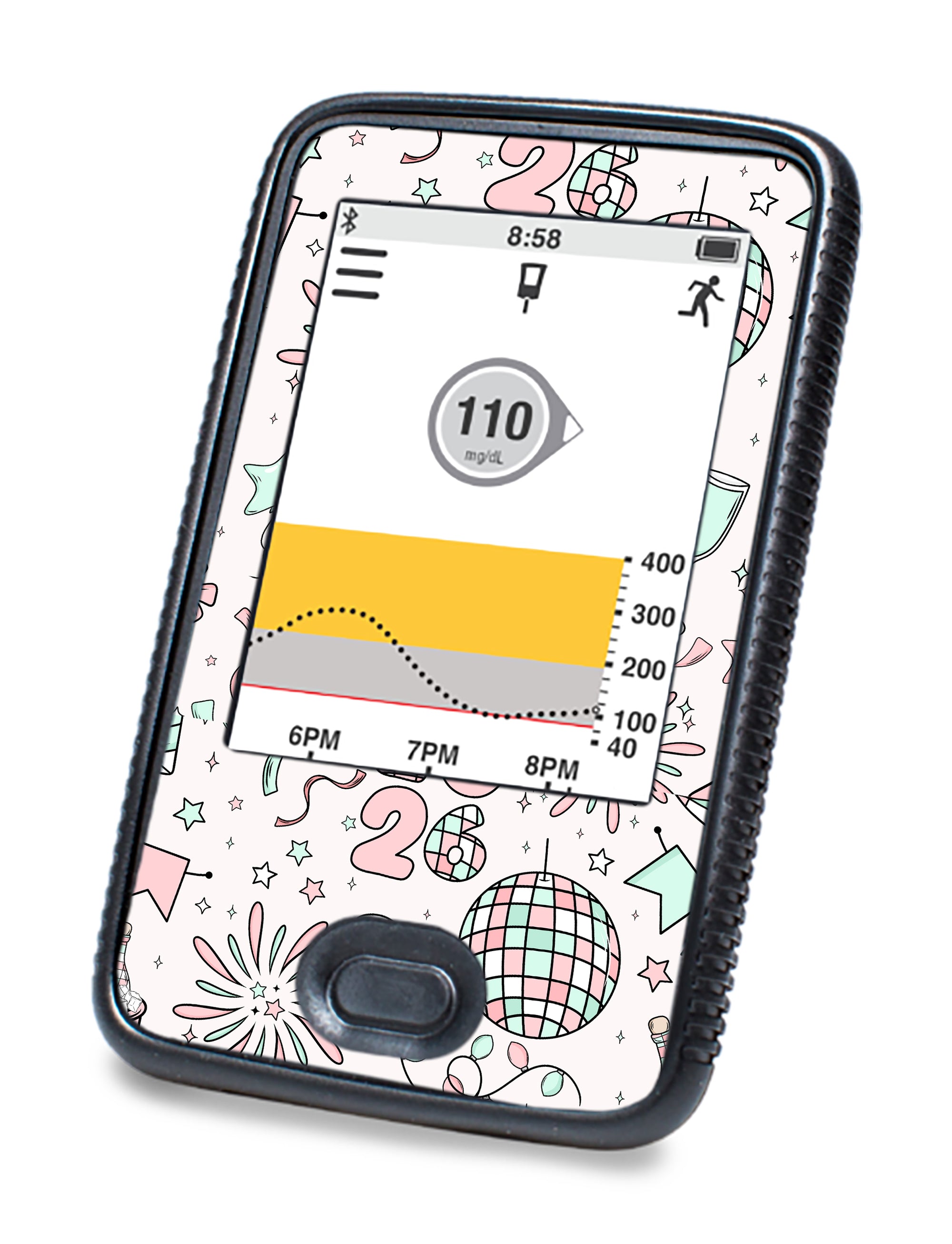 Cheers to '26 Dexcom G6 Touchscreen Receiver Sticker - Pump Peelz