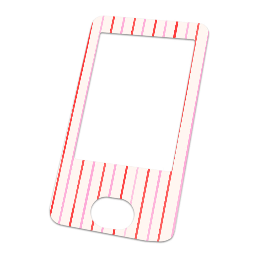 Peppermint Stripes Dexcom G6 Touchscreen Receiver Sticker - Pump Peelz