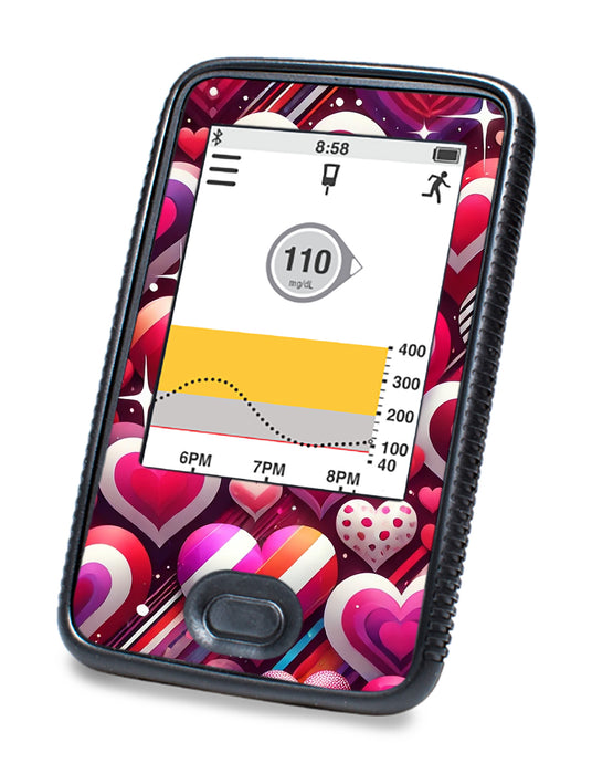 Sparkly Hearts DEXCOM G6 Touchscreen Receiver