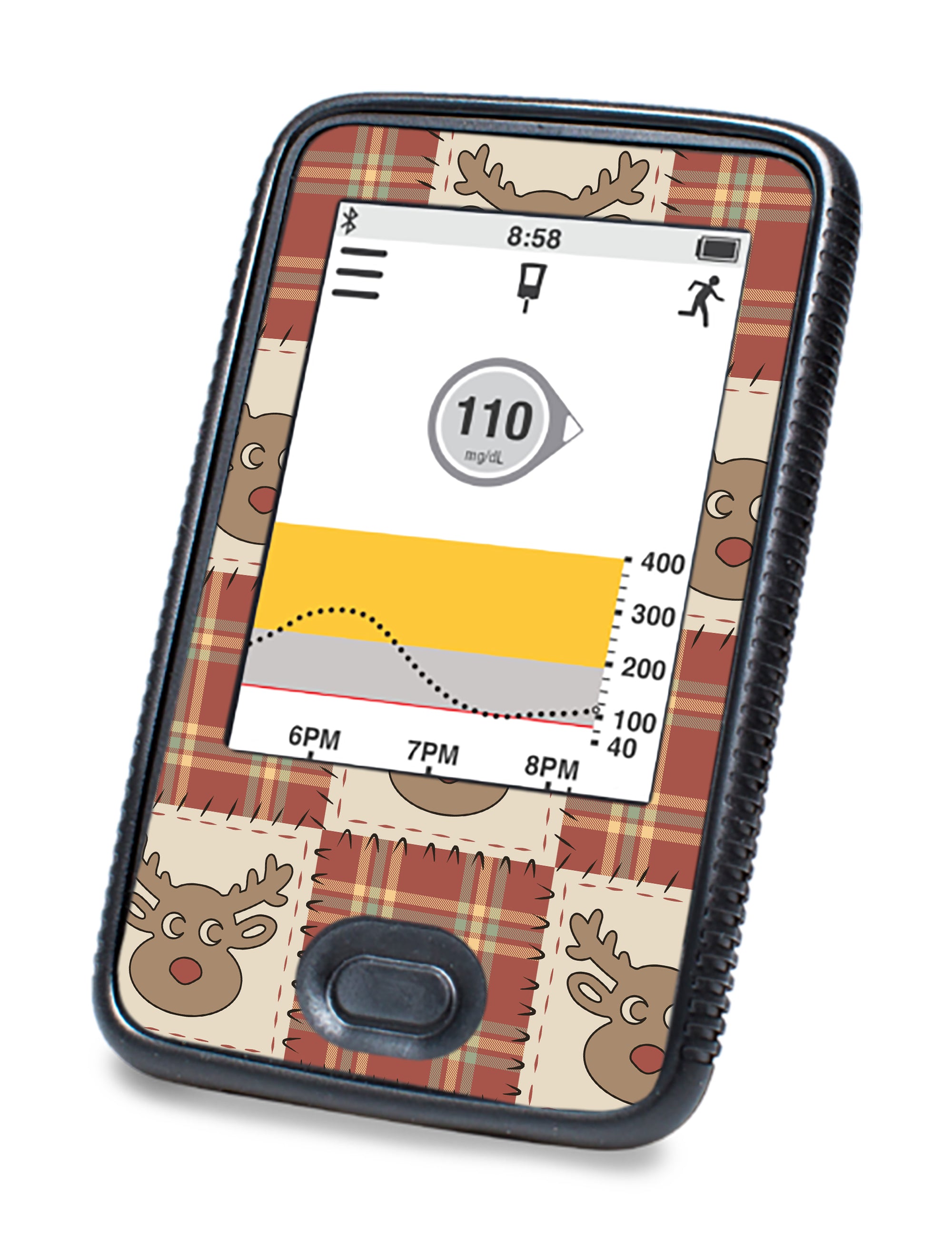Rustic Reindeer Dexcom G6 Touchscreen Receiver Sticker - Pump Peelz