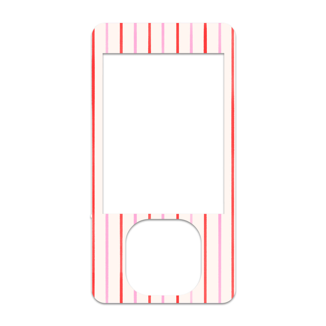 Peppermint Stripes Dexcom G7 and G6 Touchscreen Receiver Sticker - Pump Peelz
