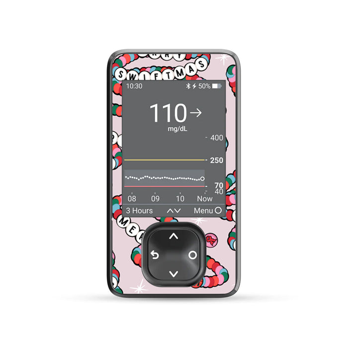 Merry Swiftmas Sticker for DEXCOM G7 and G6 Touchscreen Receiver Sticker